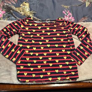 J. Crew Crewcuts heart girls top M
